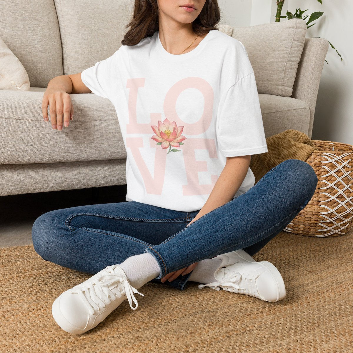 LOVE Lotus T-Shirt — Floral Yoga & Mindfulness Tee